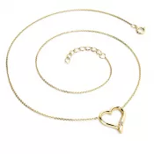 Dámsky náhrdelník s prírodným diamantom 0,012 ct G/SI Diamond Heart zo žltého zlata 10917-NH01-ZL
