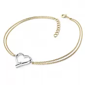 Náramok so srdiečkom a briliantom 10917-NR02-ZLB