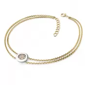 Dámsky náramok prírodný diamant 0,084 ct šampanské brilianty 10902-NR02-ZLB-Champ