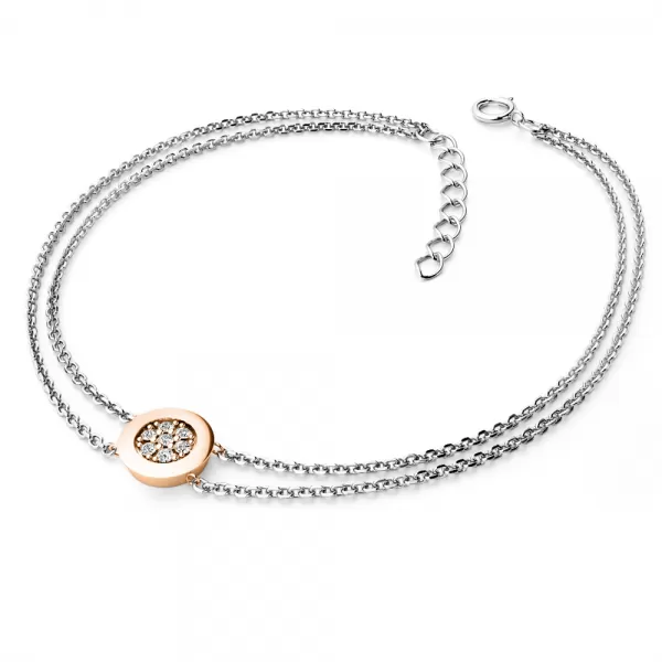 Dámsky náramok prírodný diamant 0,084 ct G/SI brilianty 10902-NR02-BCV