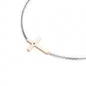 Čierny diamantový krížový náhrdelník 10947-NH01-BCV-Black