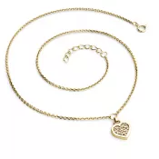 Náhrdelník zo žltého zlata so srdcom s brilantným 10881-NH01A-ZL-Champ