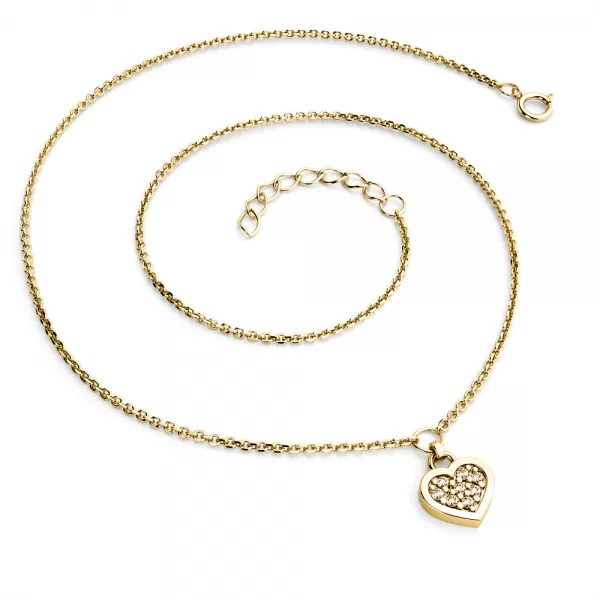 Náhrdelník zo žltého zlata so srdcom s brilantným 10881-NH01A-ZL-Champ