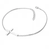 Dámsky náramok žlté zlato 585/1000 prírodný diamant 0,006 ct kríž s čiernym 10947-NR01-B-Black