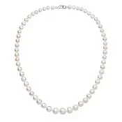 Perlový náhrdelník z odstupňovaných pravých riečnych perál biely 22040.1