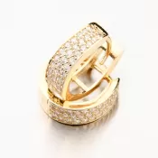 Dámske náušnice žlté zlato 585 prstene so zirkónmi 12-676