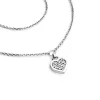 Náhrdelník z bieleho zlata so srdiečkami so brilancami 10881-NH01A-B
