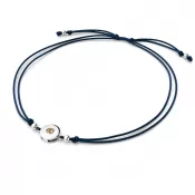 Dámsky náramok prírodný diamant 0,055 ct šnúrka kabbalah so šampanským 10911-NRS-MOD-B-Champ