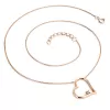 Dámsky náhrdelník ružové zlato 585/1000 prírodný diamant 0,027 ct G/SI srdce s diamantom - 10875-NH01-CV