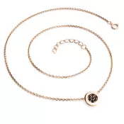 Náhrdelník s čiernymi diamantmi 10902-NH01-CV-Black