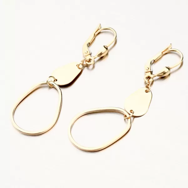 Dámske náušnice žlté zlato 585 visiace 12-663