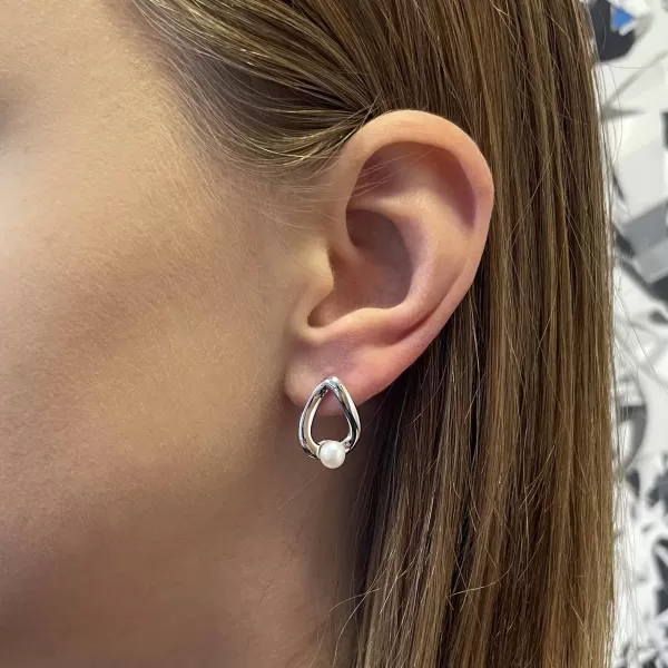 Perlová súprava s riečnou perlou biela 29057.1B