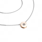 Dámsky náhrdelník zo žltého zlata 585/1000 prírodný diamant 0,055 ct G/SI s briliantom 10911-NH01-BCV