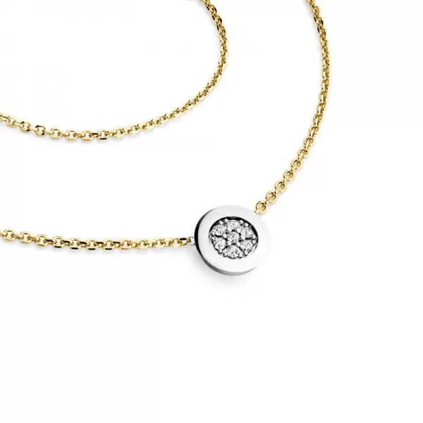 Diamantový náhrdelník 10902-NH01-ZLB