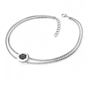 Dámsky náramok prírodný diamant 0,084 ct čierny 10902-NR02-B-Black