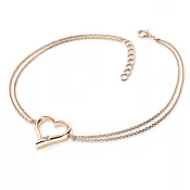 Náramok so srdiečkom a briliantom 10917-NR02-CV