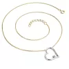 Dámsky prírodný diamantový náhrdelník s diamantovým srdcom 0,027 ct G/SI – 10875-NH01-ZLB