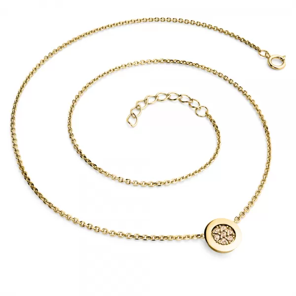 Diamantový náhrdelník zo šampanského 10902-NH01-ZL-Champ