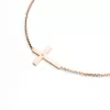 Dámsky náhrdelník prírodný diamant 0,006 ct krížik a šampanské 10947-NH01-CV-Champ