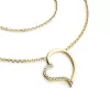 Dámsky náhrdelník žlté zlato 585/1000 prírodný diamant 0,082 ct G/SI srdiečko v žltom 10948-NH01-ZL