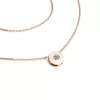 Dámsky náhrdelník ružové zlato 585/1000 prírodný diamant 0,055 ct G/SI briliant 10911-NH01-CV