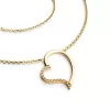 Dámsky prírodný diamantový 0,082 ct náhrdelník zo šampanského srdca zo žltého zlata 10948-NH01-ZL-Champ