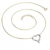 Dámsky prírodný diamantový náhrdelník 0,012 ct G/SI diamantové srdce 10917-NH01-ZLB