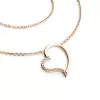 Prírodný diamant 0,082 ct G/SI srdce s ružovým zlatým dámskym náhrdelníkom 10948-NH01-CV