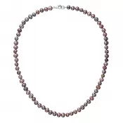 Perlový náhrdelník z pravých riečnych perál modrej oválnej perly 22037.3 dk.peacock