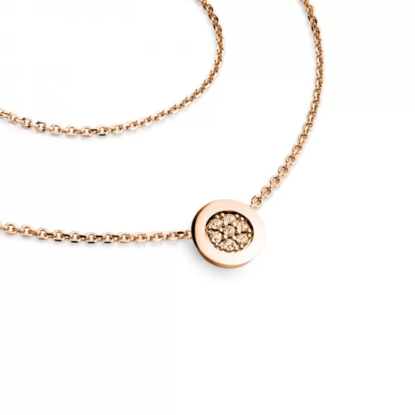 Diamantový náhrdelník zo šampanského 10902-NH01-CV-Champ