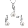 Perlová súprava s riečnou perlou a zirkónmi biela 29048.1B