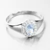 Dámsky prsteň z bieleho zlata 585 zirkón akvamarín a 51GZ-8055-B-AKVA