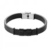 Náramok pánsky z čiernej koženky 43034.3 čierny