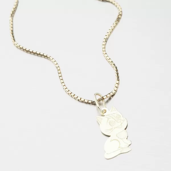 Zlatý prívesok mačka PAMŠ-130716