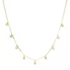 Pozlátený strieborný náhrdelník s 9 malými okrúhlymi zirkónikmi 12056.1. crystal