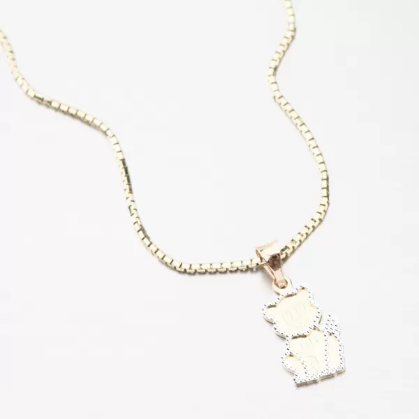 Zlatý prívesok mačka 13-396