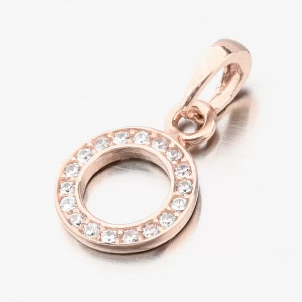 Prívesok z ružového zlata so zirkónmi 53GZ-3061-CV