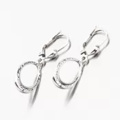 Visiace náušnice z bieleho zlata 12-692