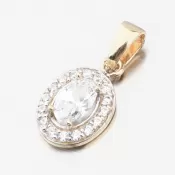 Dámsky prívesok zo žltého zlata 585 zirkón 53GZ-8056-ZL-ZIR