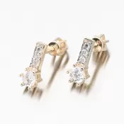 Dámske náušnice žlté zlato 585 zirkón 52GZ-8057-ZL-ZIR