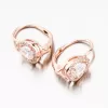 Ružovo pozlátené strieborné náušnice so zirkónmi UCST-122231