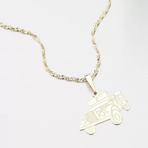 Zlatý prívesok auto Jeep PAMŠ-130429