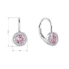 Strieborné náušnice detské okrúhle so zirkónmi 11475.3 rose