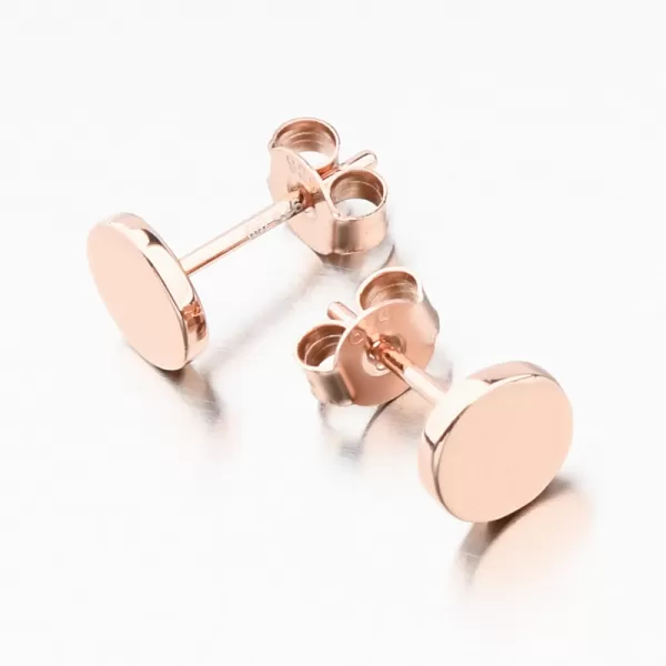 Ružovo pozlátené strieborné náušnice UPST-121956-CV