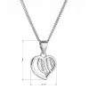 Strieborný náhrdelník srdca so zirkónmi 12074.1