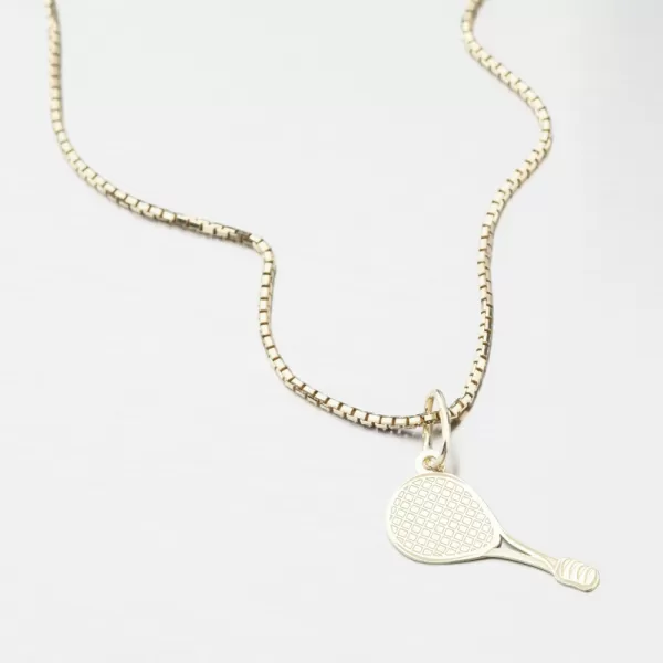Zlatý prívesok tenisová raketa PAMŠ-131213