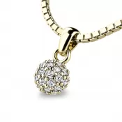Zlatá gulička posiata diamantmi 10971-ZL-DIA