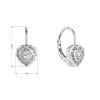 Strieborné náušnice detské srdiečka so zirkónmi 11473.1 crystal
