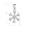 Strieborný prívesok vločka so zirkónmi 14005.1
