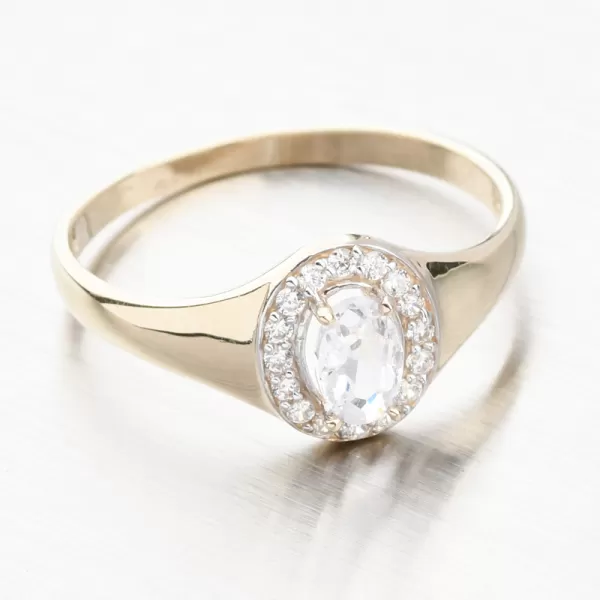 Dámsky prsteň zo žltého zlata 585 zirkón 51GZ-8055-ZL-ZIR